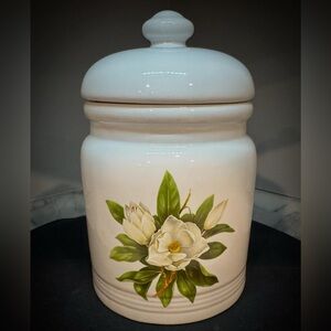 Vintage Banana Appeal Magnolia Ceramic Canister